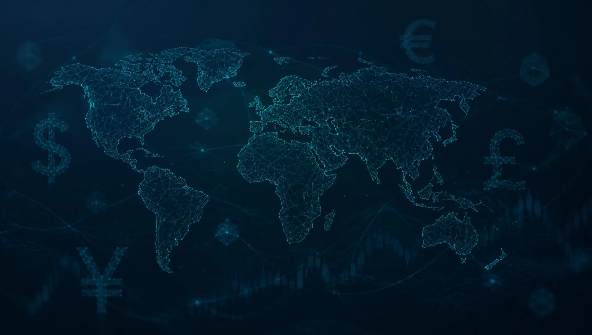 Abstract global network of verified financial corridors